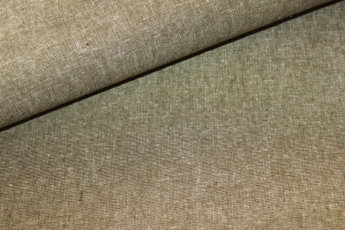 Leinen-/ Baumwollgemisch Essex Yarn Dyed  Olive (10 cm)